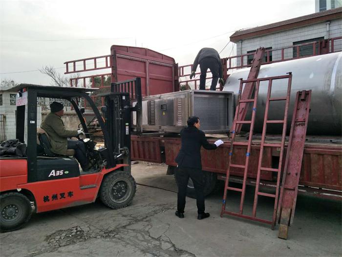 棗莊天衢鋁業噴涂VOC廢氣處理設備發貨